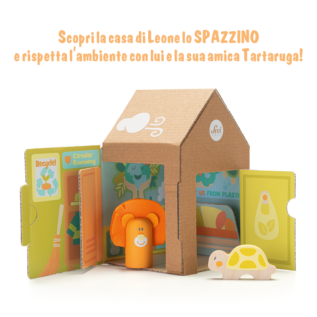 trudi-seviland-playset-ritaglia-e-incolla-raccolta-rifiuti-18-pz-casetta image 3