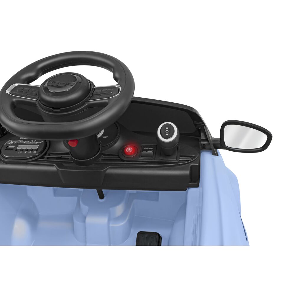 globo-giocattoli-fiat-500e-12v-batteria-litio-radiocomandata-azzurra image 6
