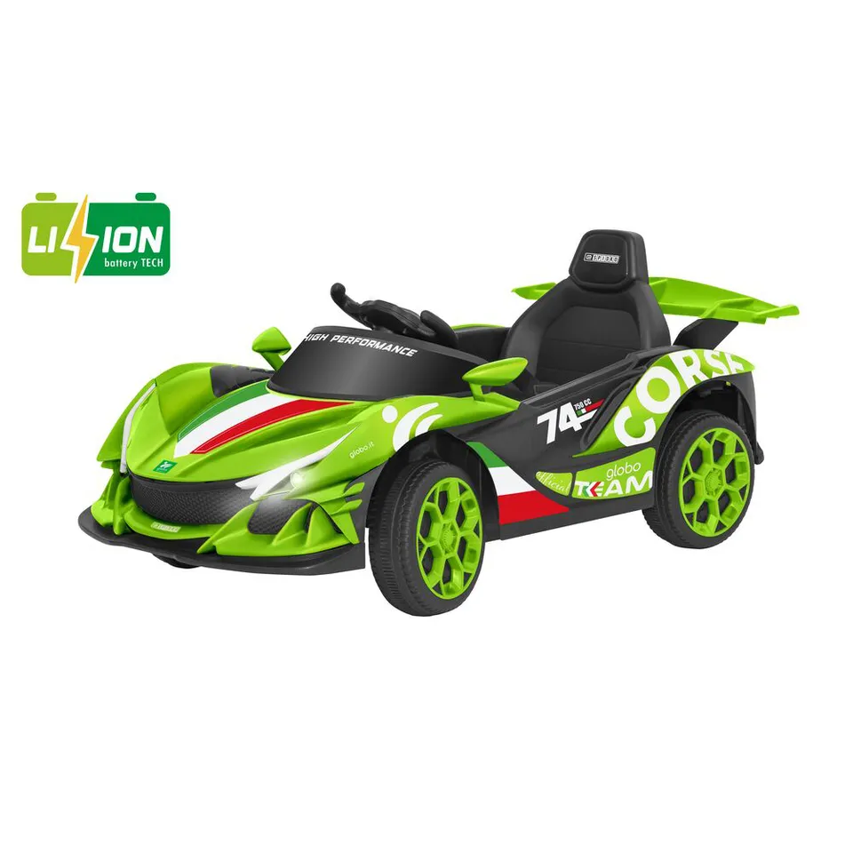 globo-giocattoli-auto-sportiva-12v-con-batteria-al-litio-radiocomandata-verde image 1