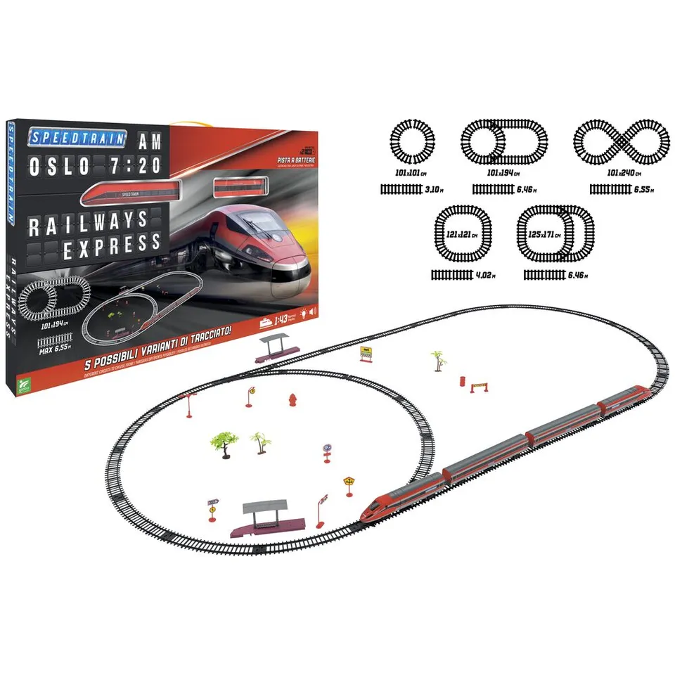 globo-giocattoli-pista-con-treno-scala-1-87-50-pezzi image 1