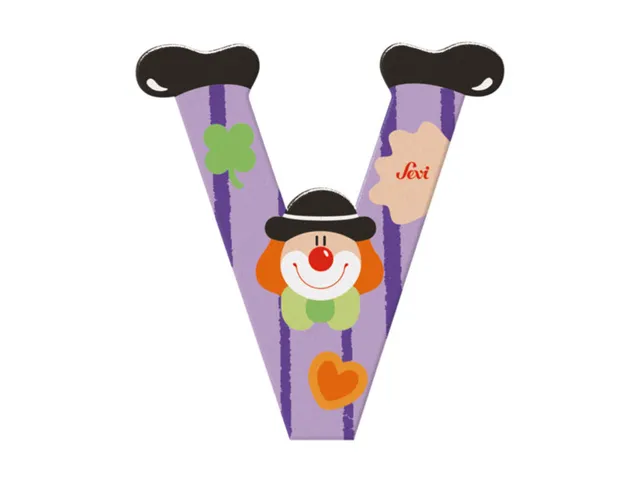 trudi-lettera-v-clown-peluche image 1