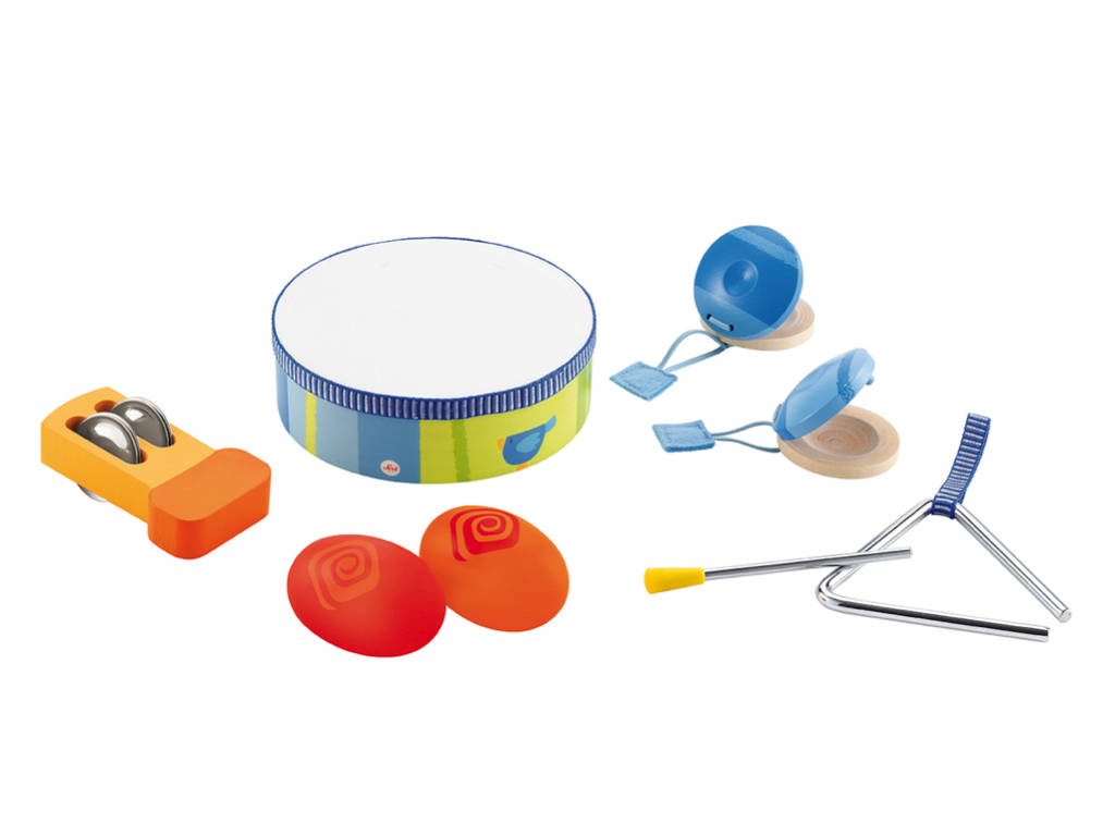 trudi-set-percussioni-5-strumenti-8-pz-gioco-musicale image 1