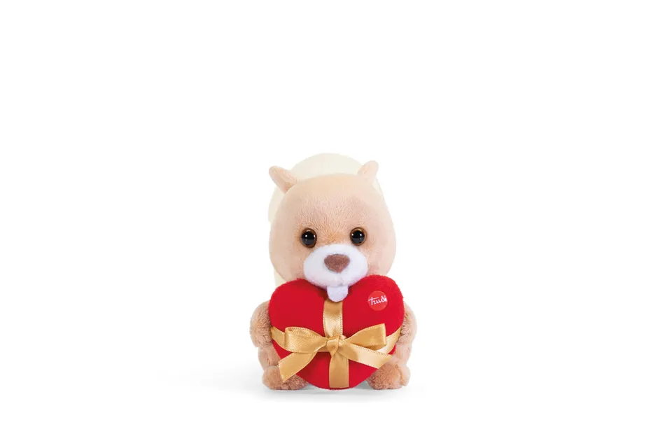 trudi-trudino-scoiattolo-cuore-mini-peluche-con-cuore-rosso image 1