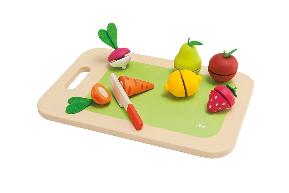 trudi-tagliere-frutta-e-verdura-14-pz-gioco-cucina-legno image 1