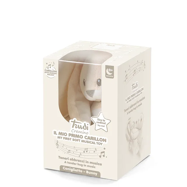 trudi-baby-coniglio-carillon-cremino-avorio-peluche image 1