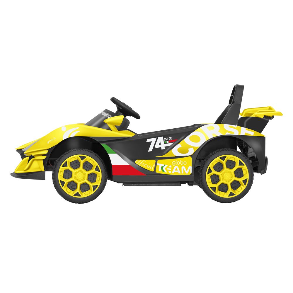 globo-giocattoli-auto-sportiva-12v-radiocomandata-gialla-con-batteria-al-litio image 6