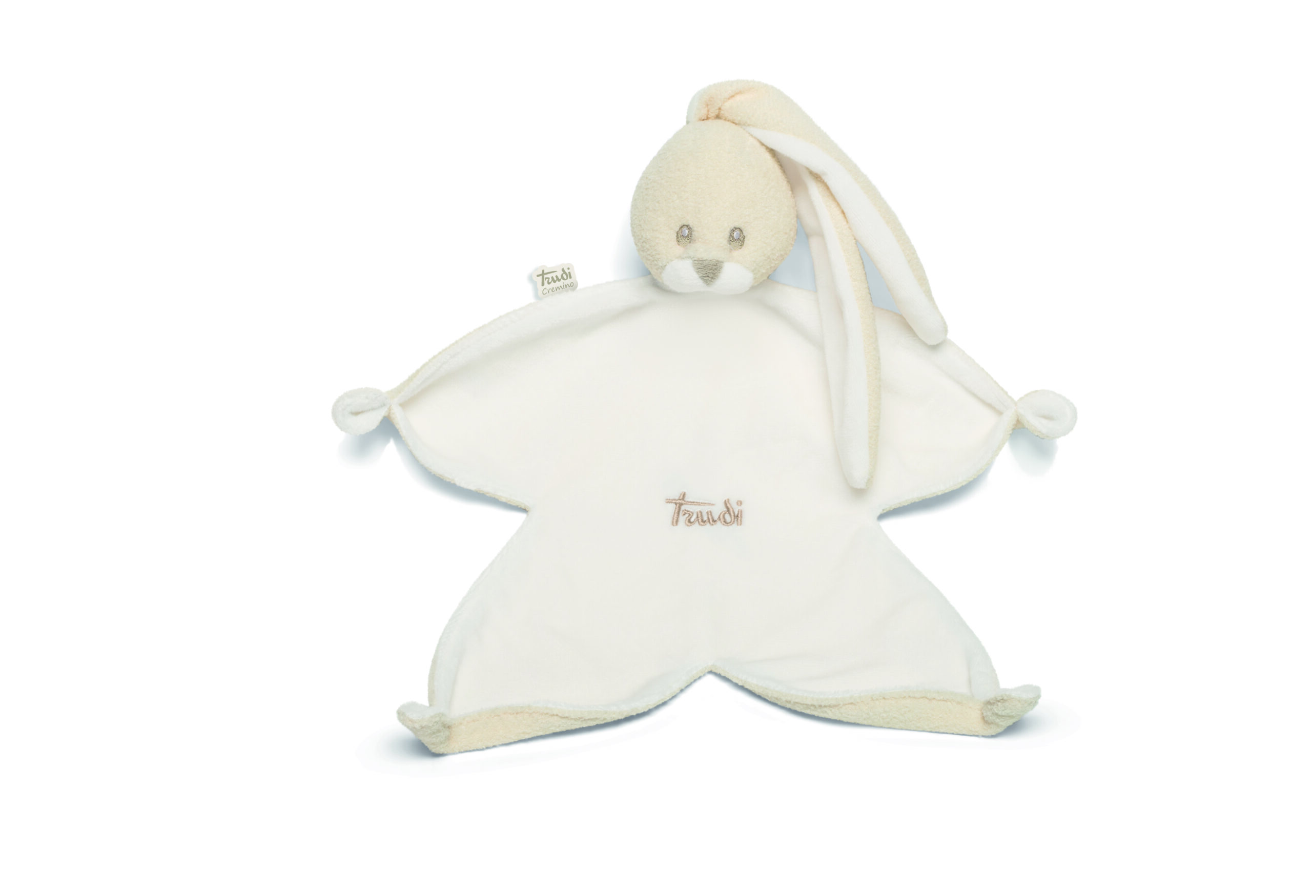 trudi-coniglio-doudou-avorio-peluche-copertina-neonato image 1