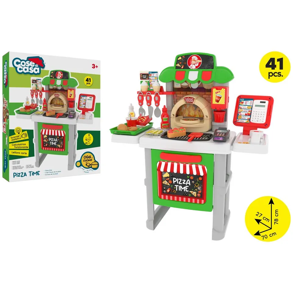 globo-giocattoli-set-pizza-con-forno-luci-e-suoni-41-accessori image 1