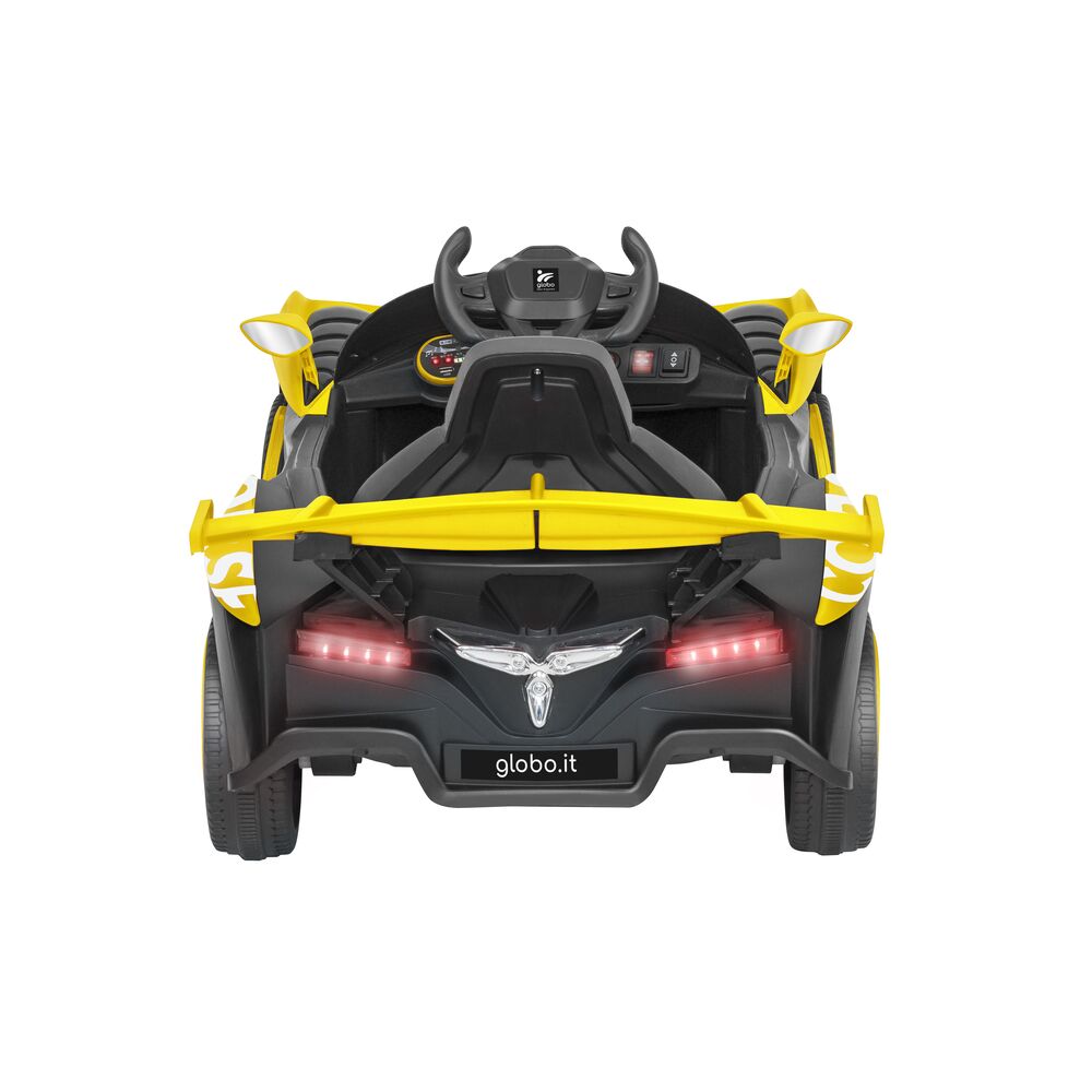 globo-giocattoli-auto-sportiva-12v-radiocomandata-gialla-con-batteria-al-litio image 4