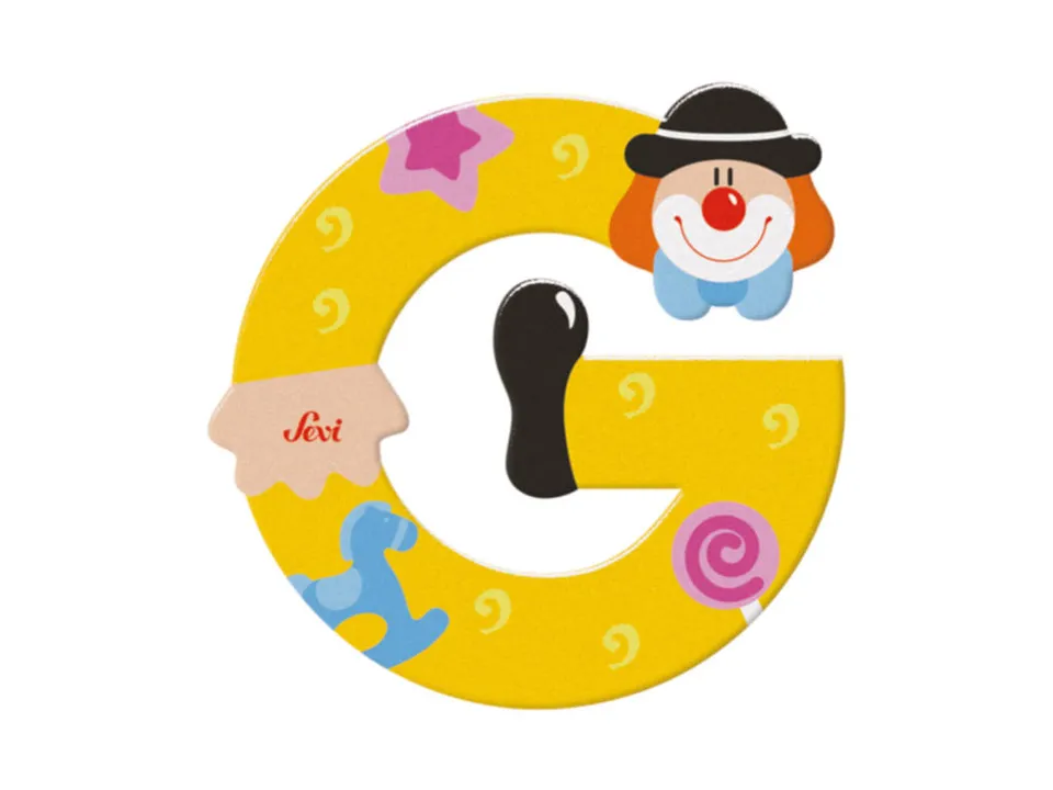 trudi-lettera-g-clown-decorativa-back-to-school image 1