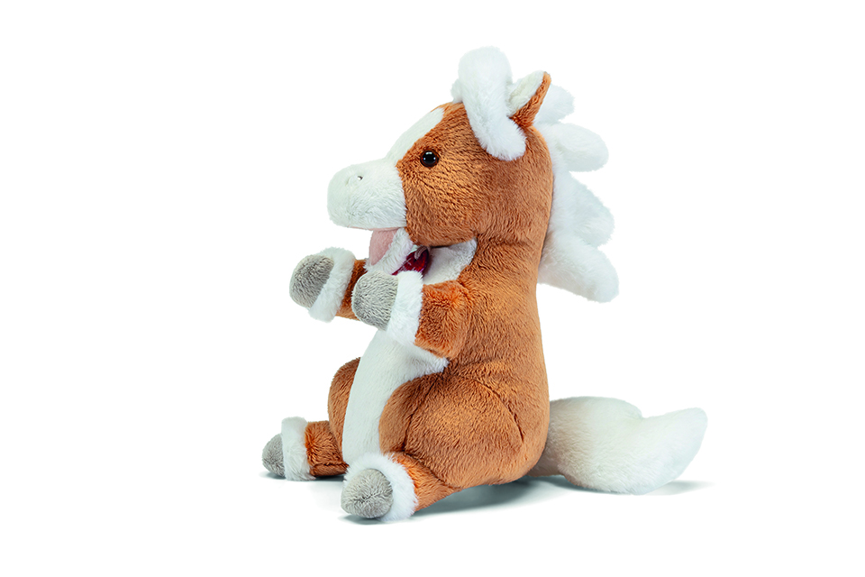 trudi-marionetta-peluche-cavallo-con-bocca-e-zampe-mobili image 3