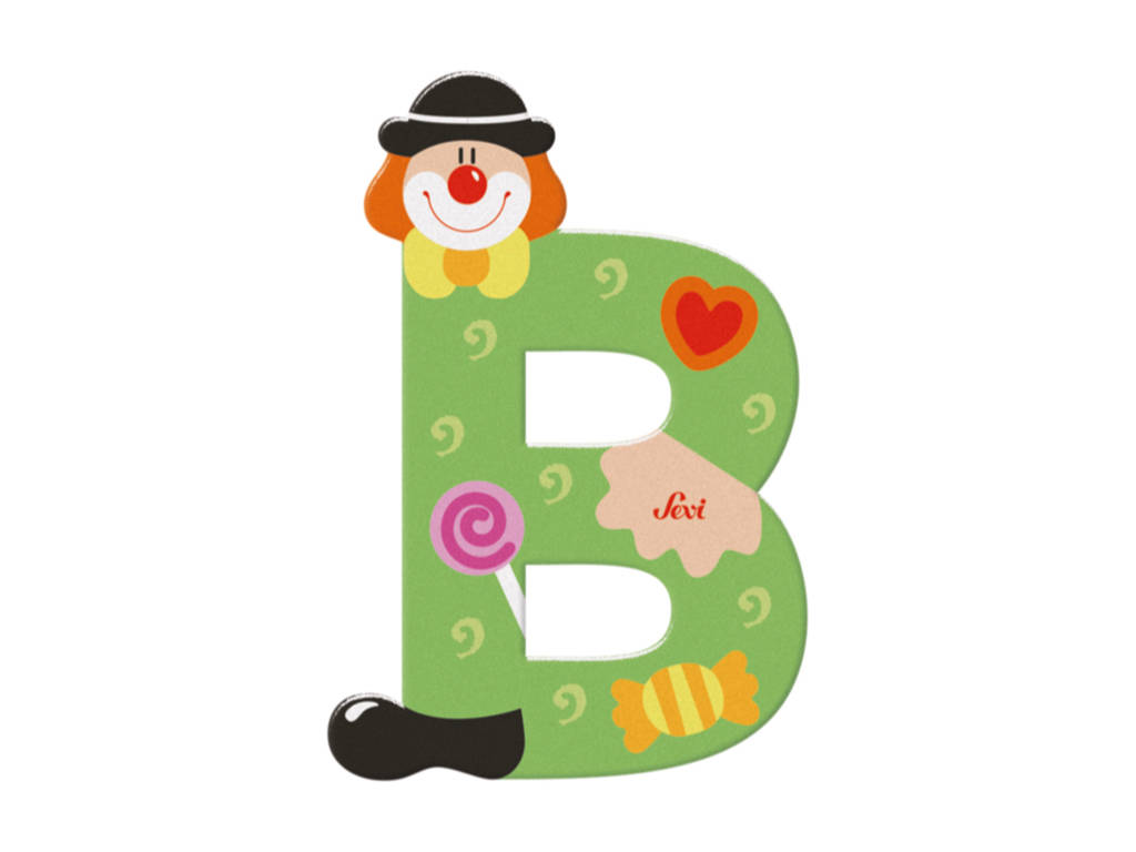 trudi-sevi-lettera-b-clown-in-legno image 1