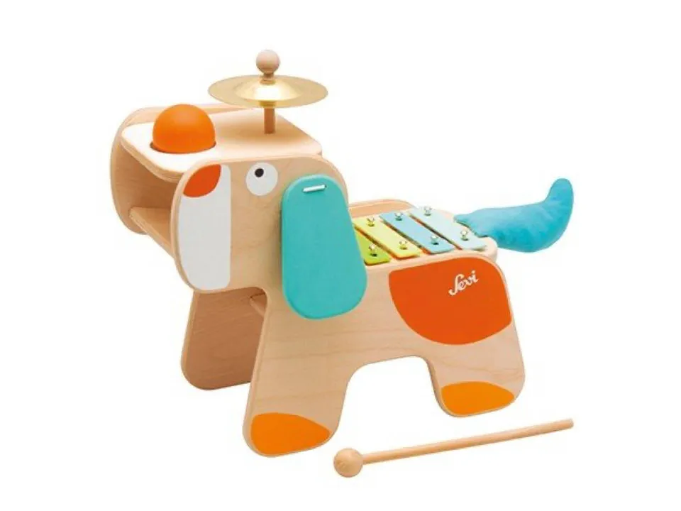 trudi-tavolo-musicale-cane-xilofono-in-legno-e-metallo image 1