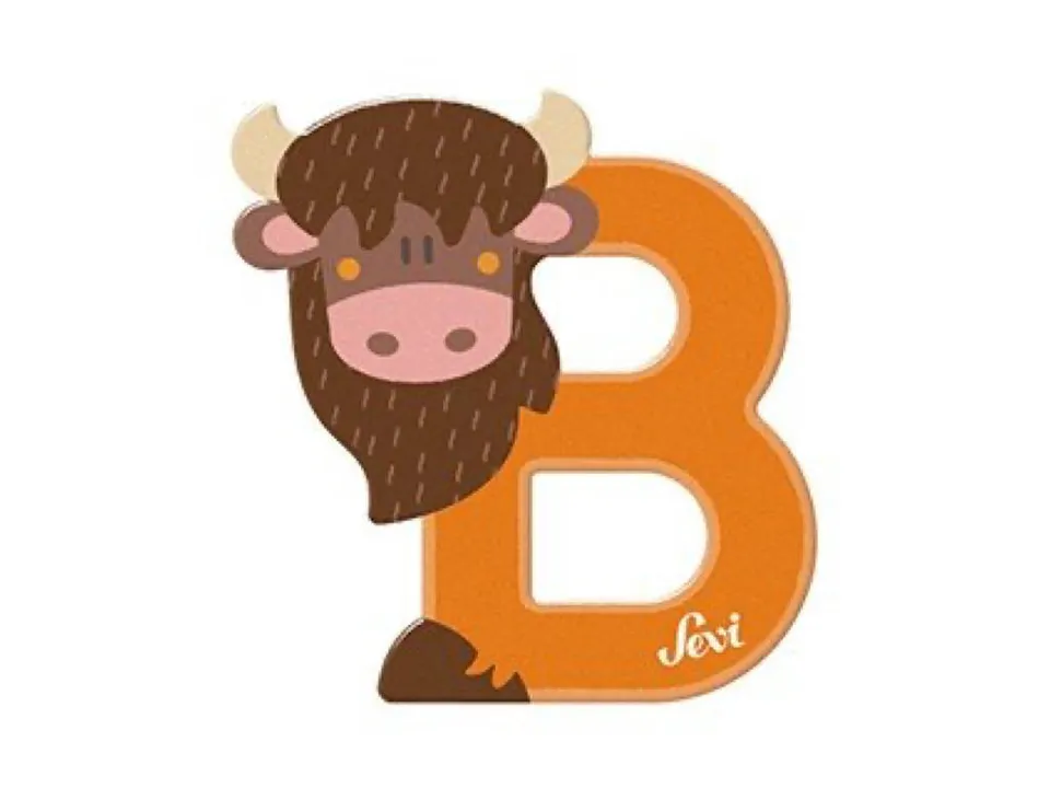trudi-sevi-lettera-b-bisonte-letterina-legno-promo image 1