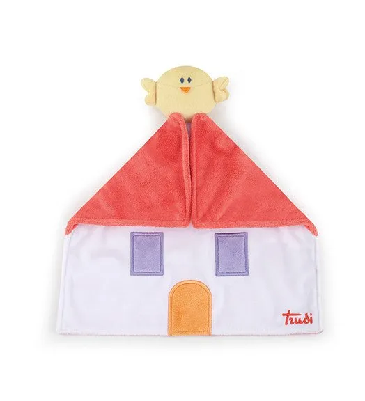 trudi-doudou-casetta-peluche-copertina-neonato-rosso-pastello image 1