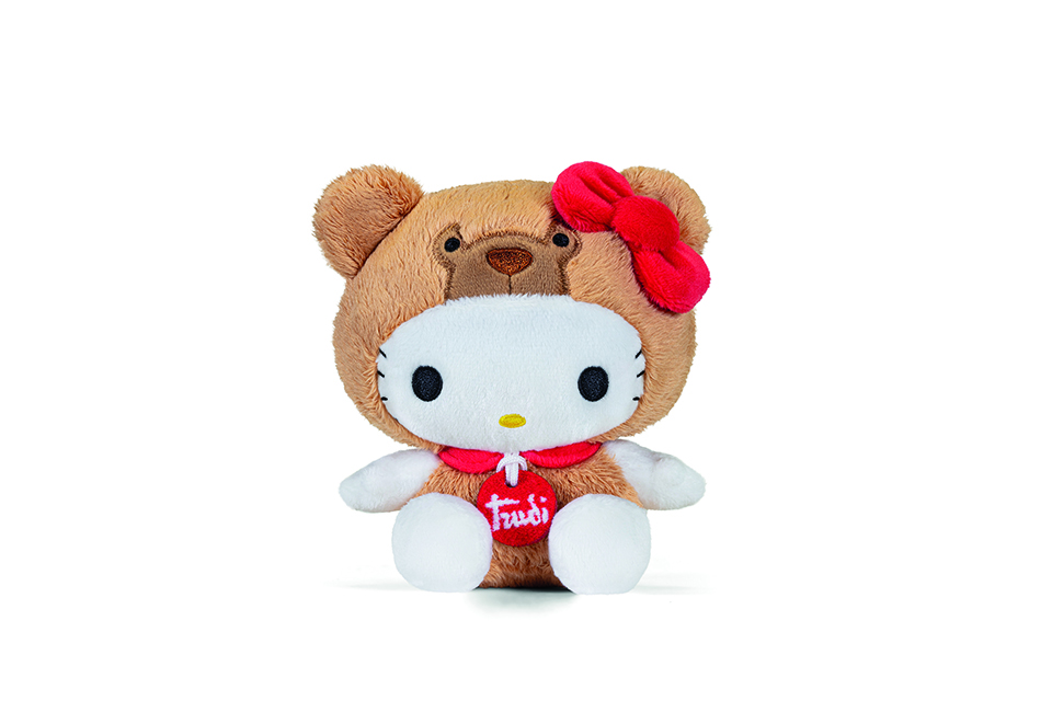 trudi-hello-kitty-vestita-da-orso-ettore-peluche-2-in-1 image 1