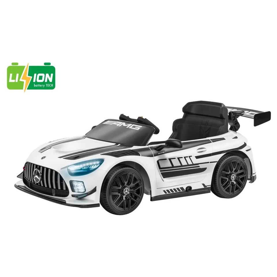 globo-giocattoli-mercedes-amg-gt3-bianca-auto-elettrica-cavalcabile-con-batteria image 1