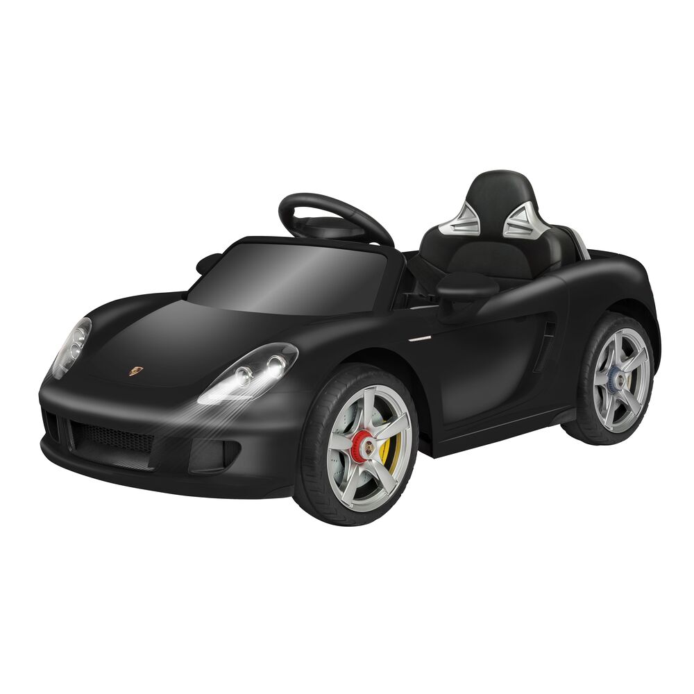 globo-giocattoli-porsche-carrera-gt-12v-auto-cavalcabile-nera-con-batteria-al-li image 1