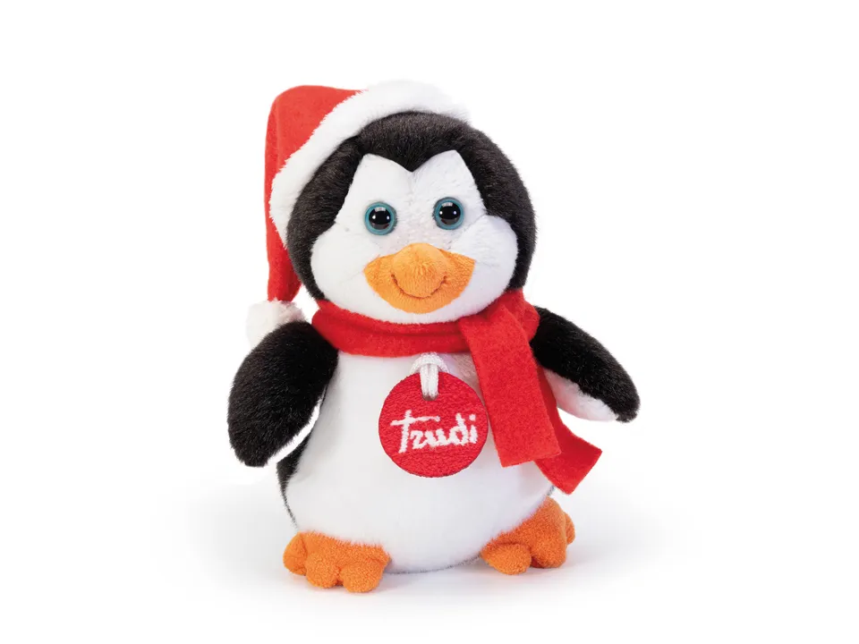 trudi-trudino-pinguino-vestito-di-natale-peluche-mini image 1