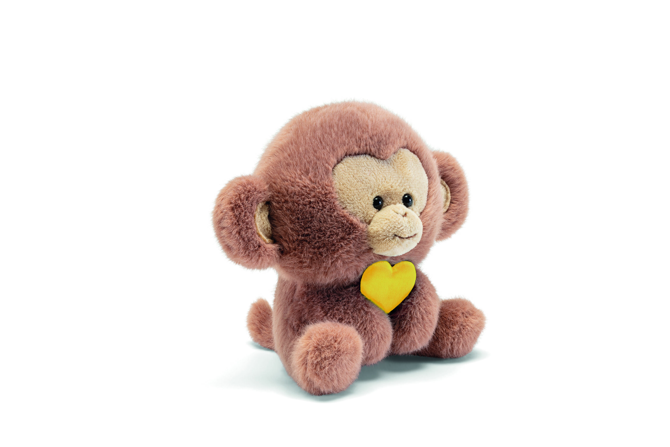 trudi-heart-animals-scimmia-cuore-giallo-peluche image 2