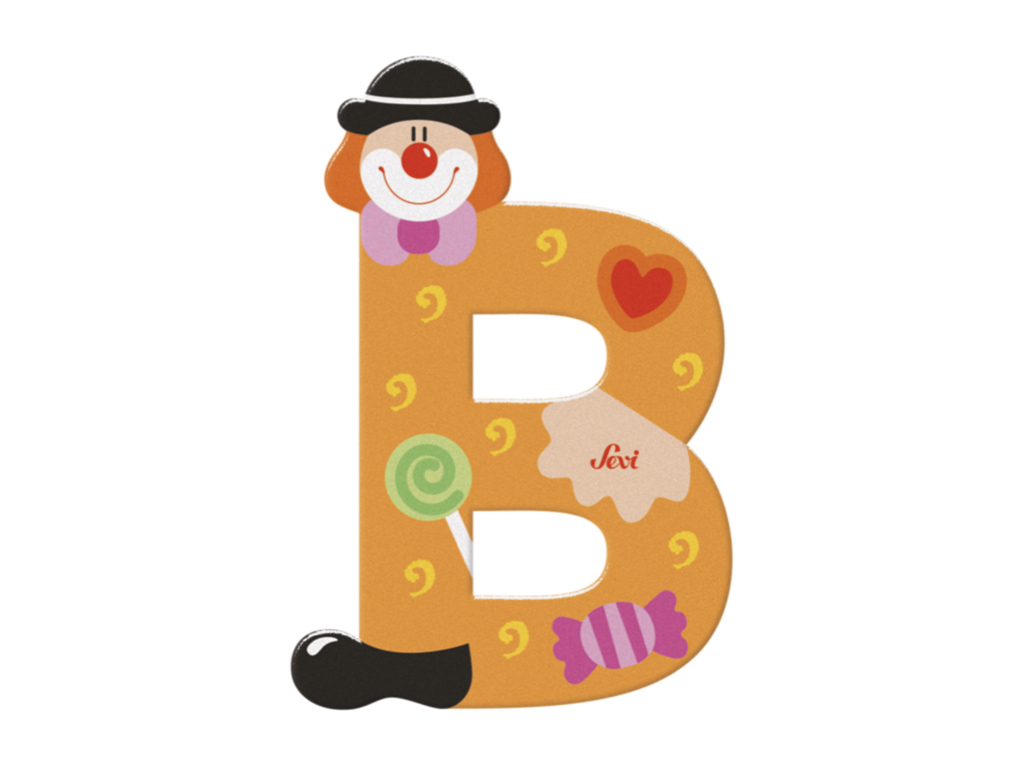 trudi-sevi-lettera-b-clown-in-legno image 2