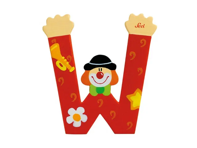 trudi-lettera-w-clown-lettera-decorativa-per-cameretta image 1