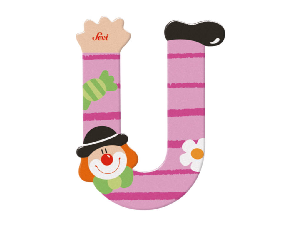 trudi-lettera-u-clown-lettera-decorativa-cameretta image 1