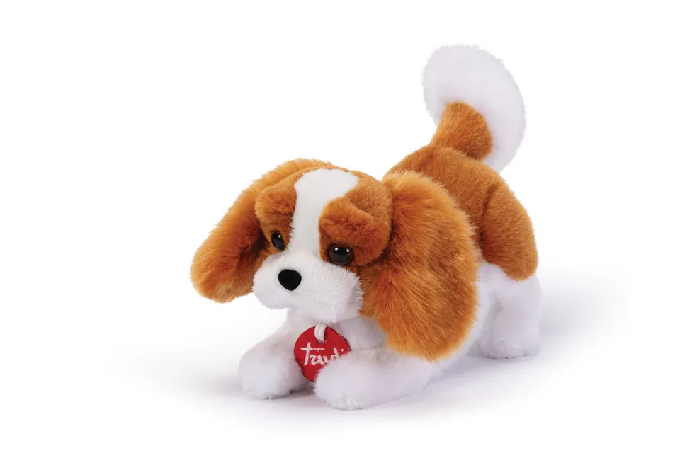 trudi-cavalier-king-marley-peluche-cane-bianco-e-ramato image 1