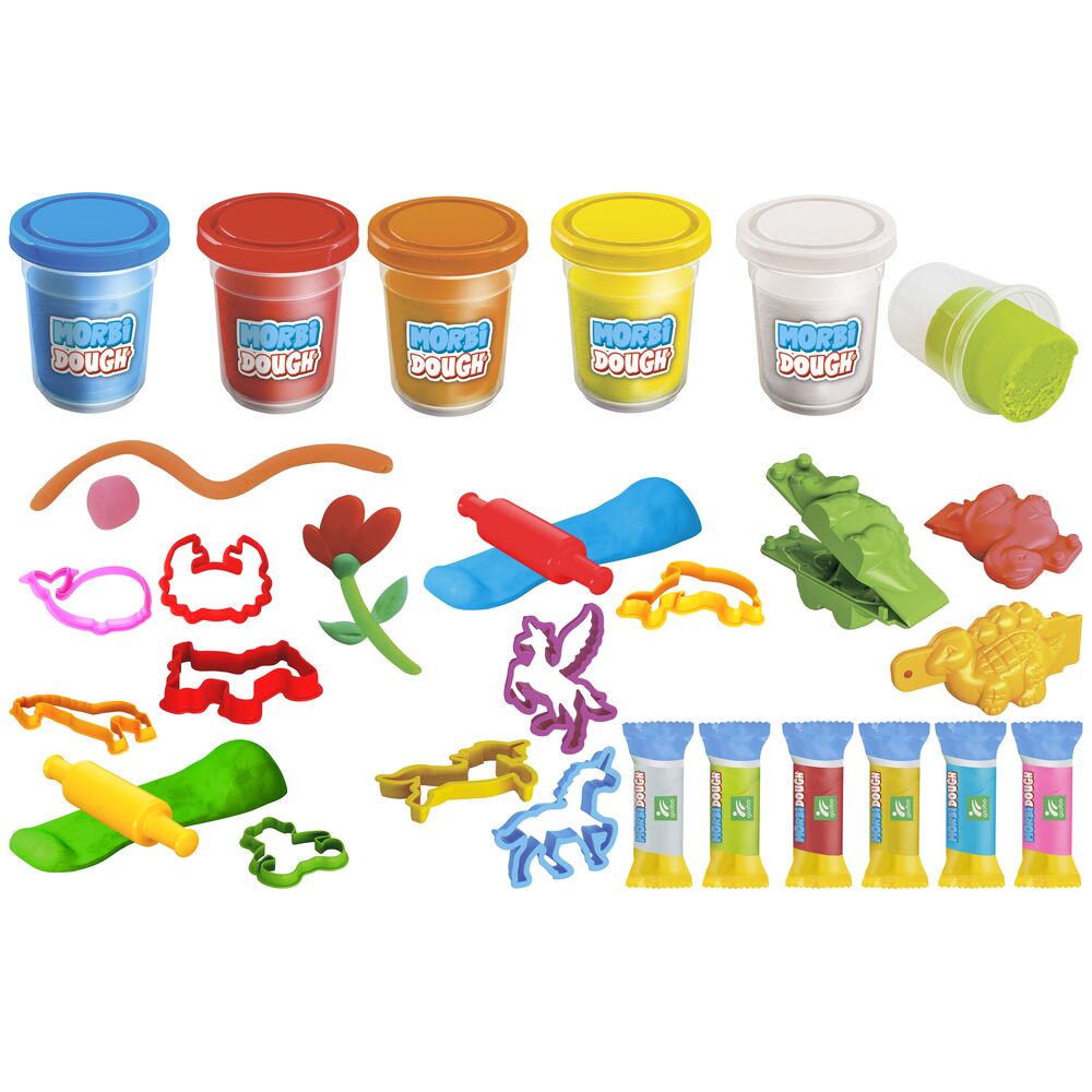 globo-giocattoli-combo-morbido-3x50g-vasetti-56g-pasta-da-modellare-con-formine image 5