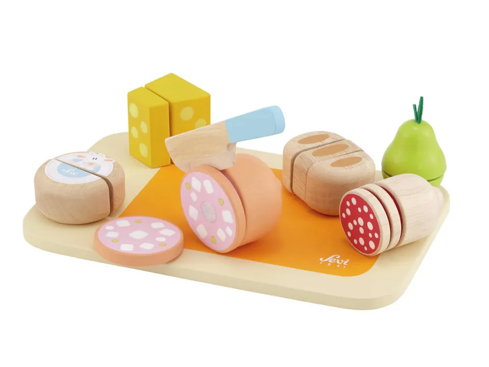 trudi-tagliere-antipasto-17-pz-gioco-cucina-in-legno image 1