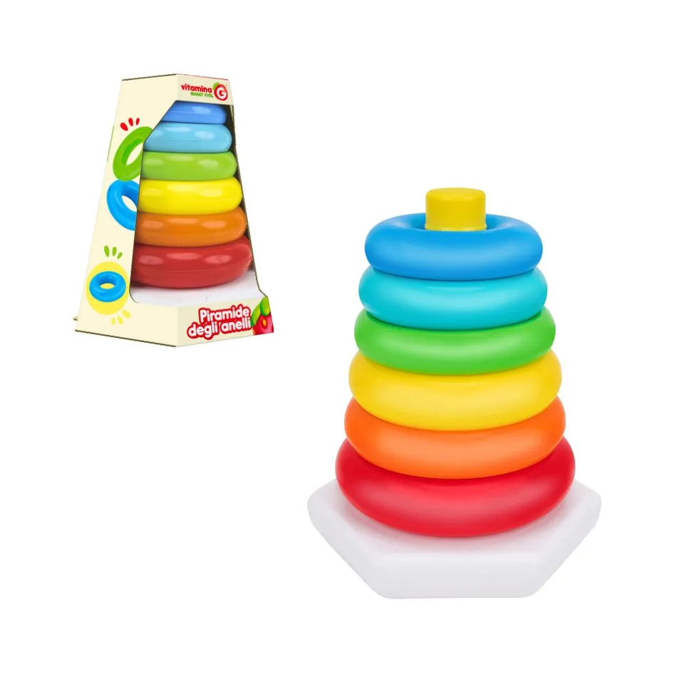 globo-giocattoli-piramide-degli-anelli-in-plastica-10-36-mesi image 1