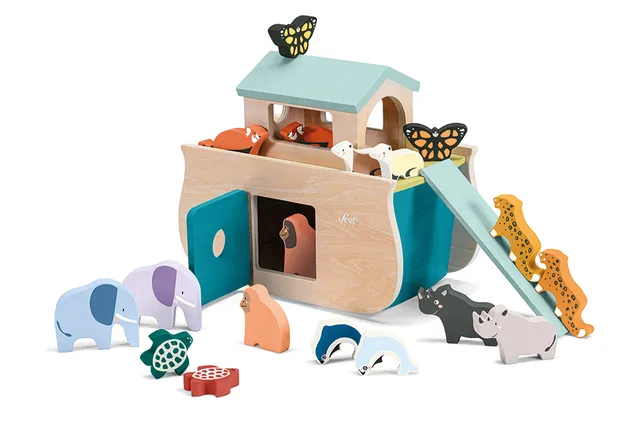 trudi-sevi-play-set-arca-animali-21-pezzi-in-legno image 1