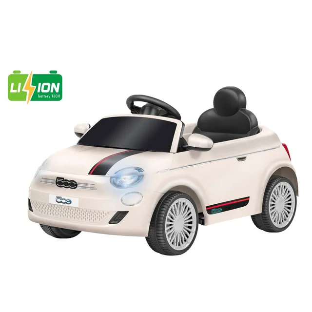 globo-giocattoli-fiat-500e-12v-batteria-litio-radiocomandata-bianca image 1