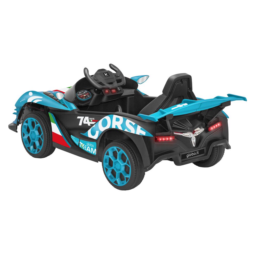 globo-giocattoli-auto-sportiva-12v-batteria-litio-radiocomandata-azzurra image 4