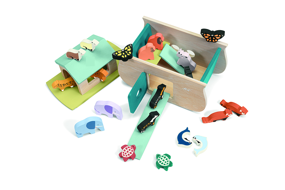 trudi-sevi-play-set-arca-animali-21-pezzi-in-legno image 2