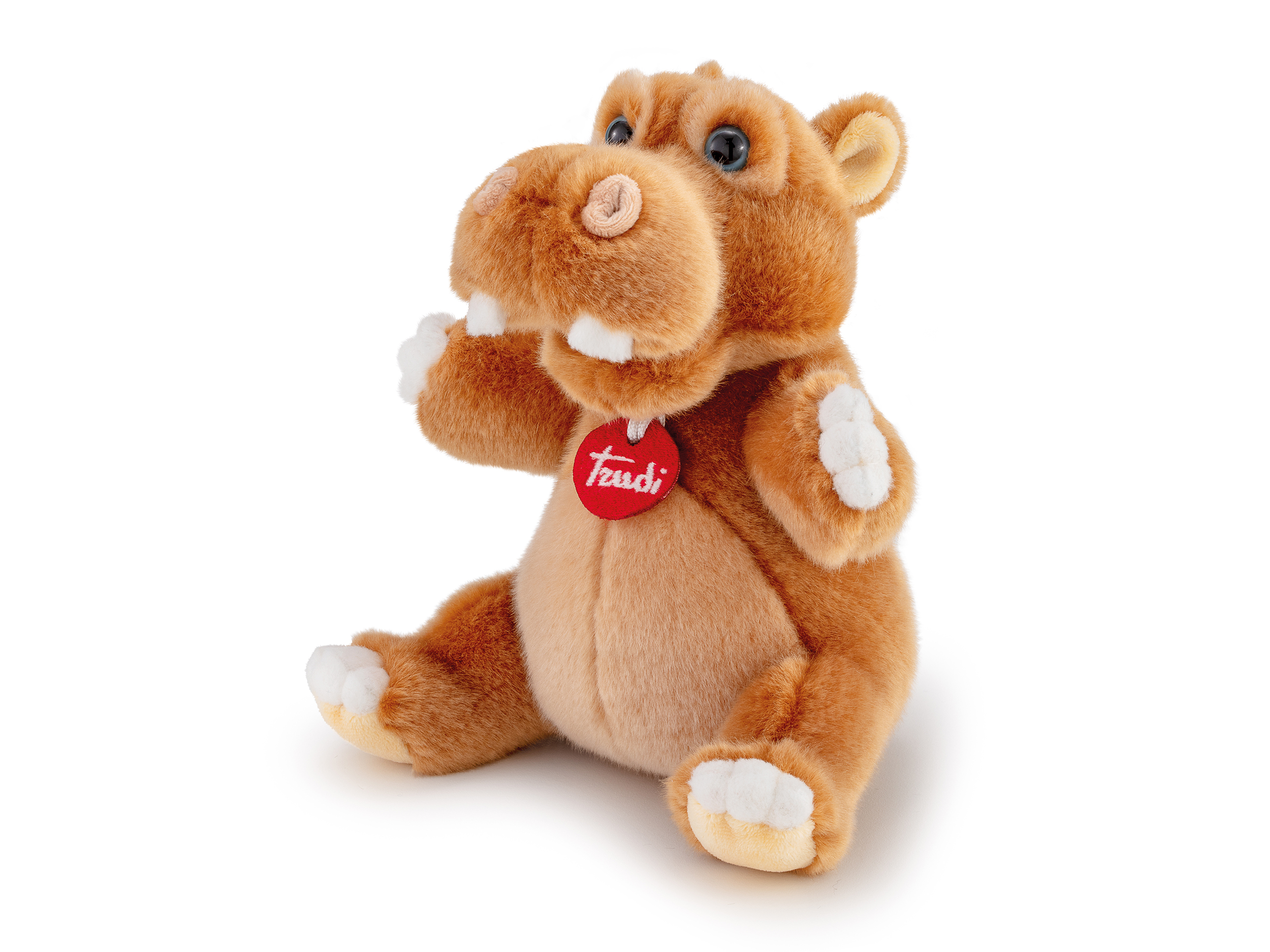 trudi-icons-ippopotamo-filippo-peluche-arancione-occhi-azzurri image 1