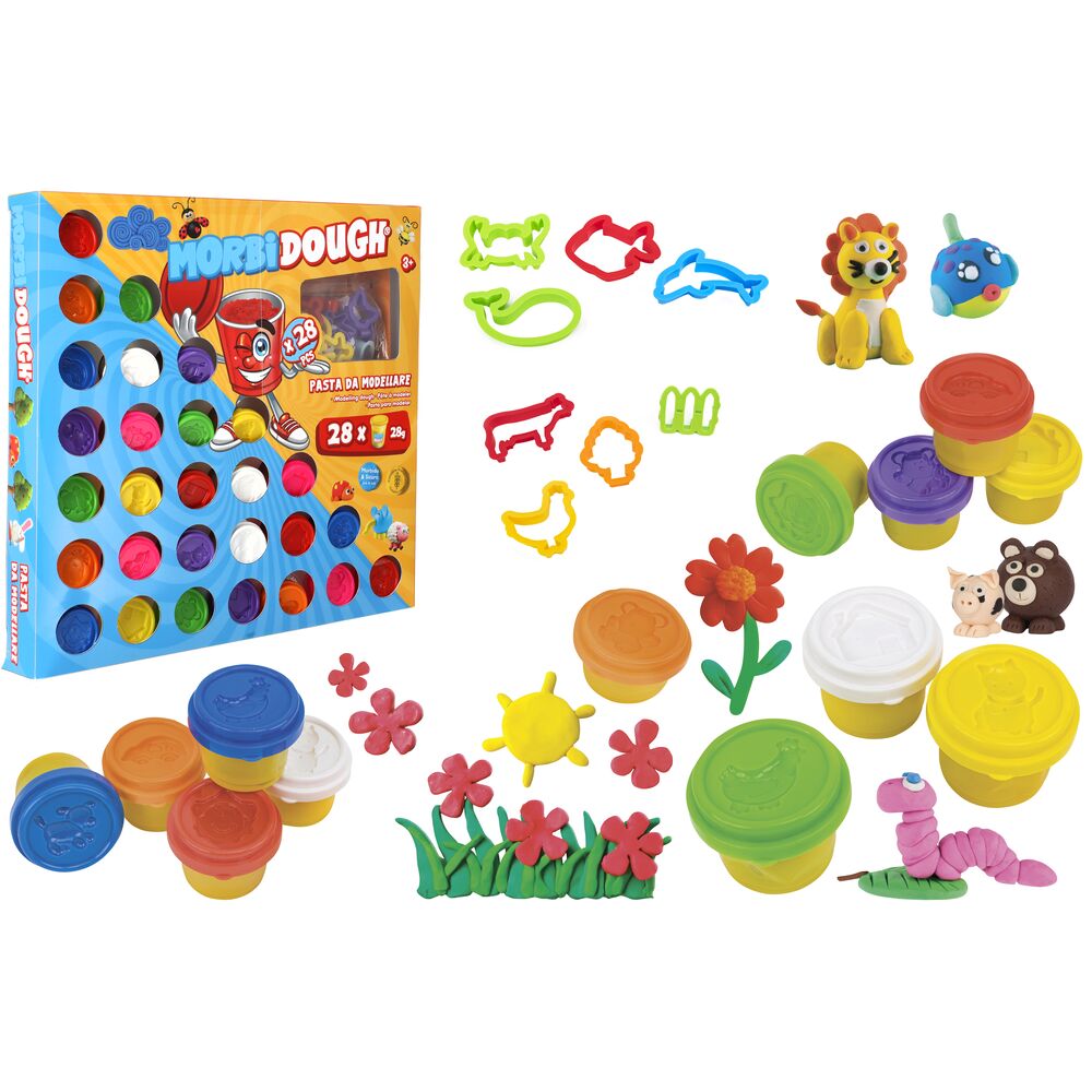 globo-giocattoli-set-pasta-da-modellare-28-pezzi-x-28gr image 1