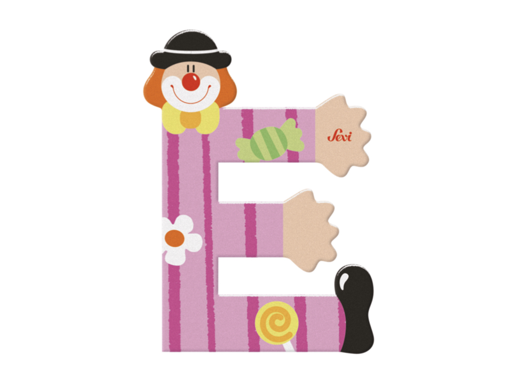 trudi-lettera-e-clown-decorazione-cameretta image 3
