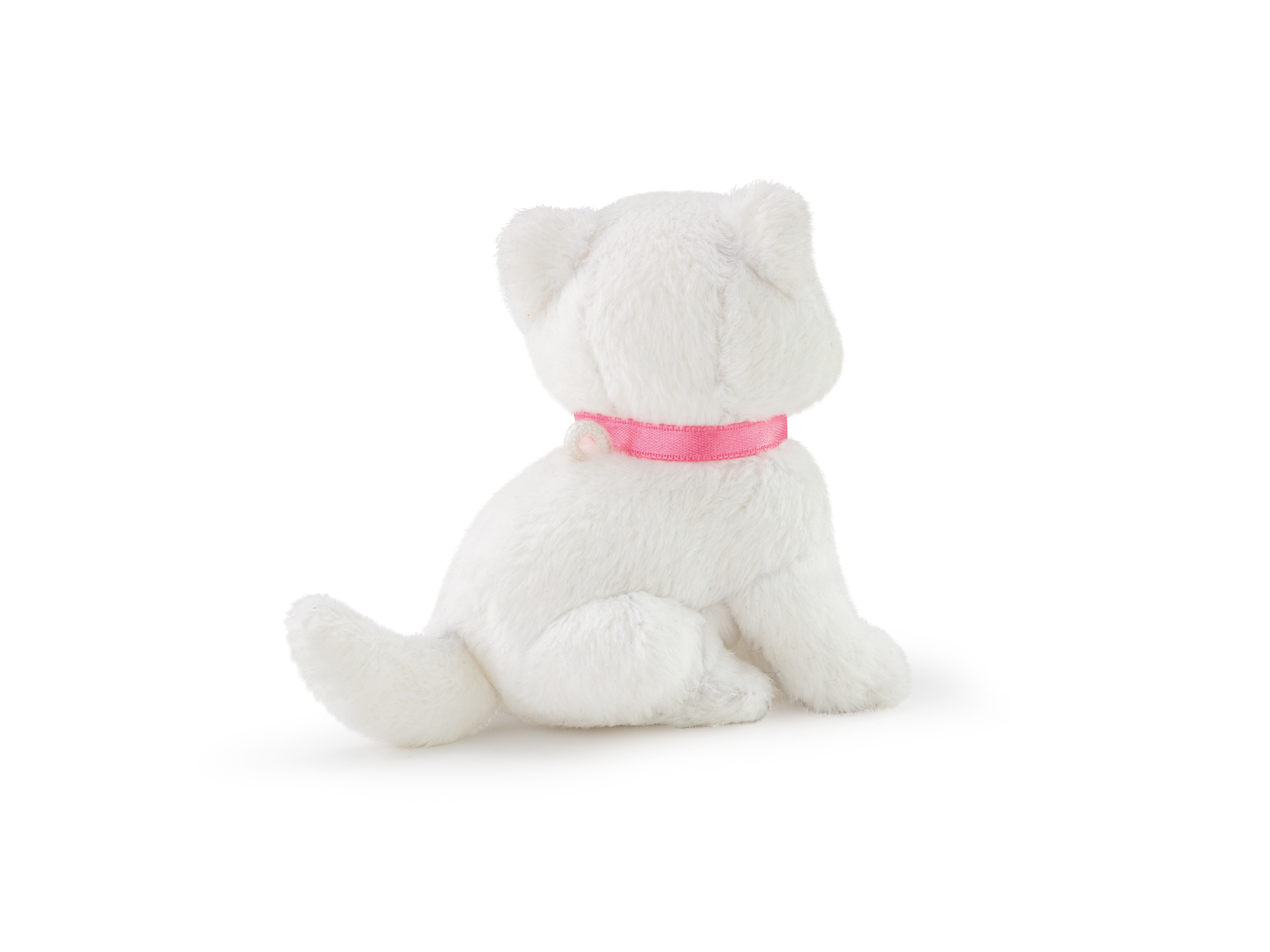 trudi-sweet-gattino-bianco-peluche-con-nastro-rosa image 3