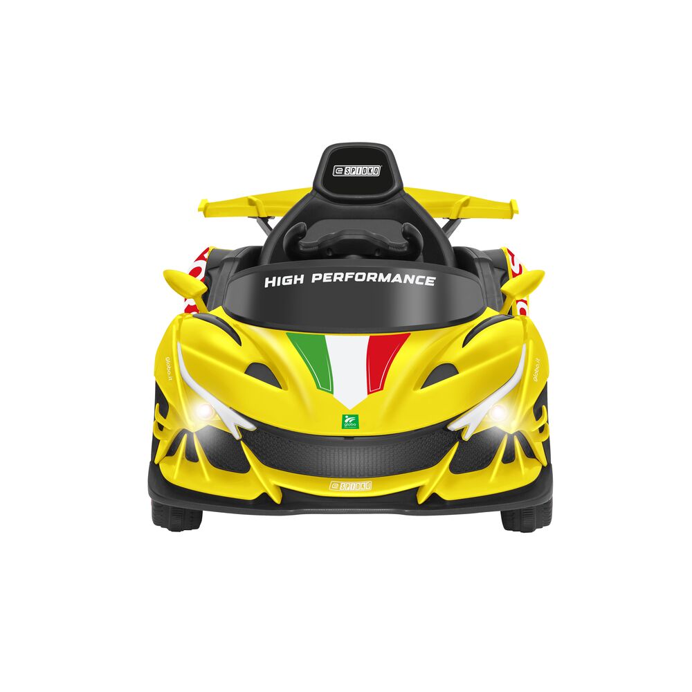 globo-giocattoli-auto-sportiva-12v-radiocomandata-gialla-con-batteria-al-litio image 7