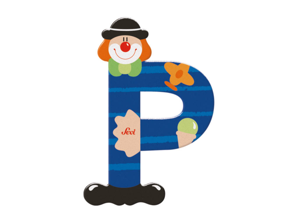 trudi-lettera-p-clown-decorativa-cameretta image 1