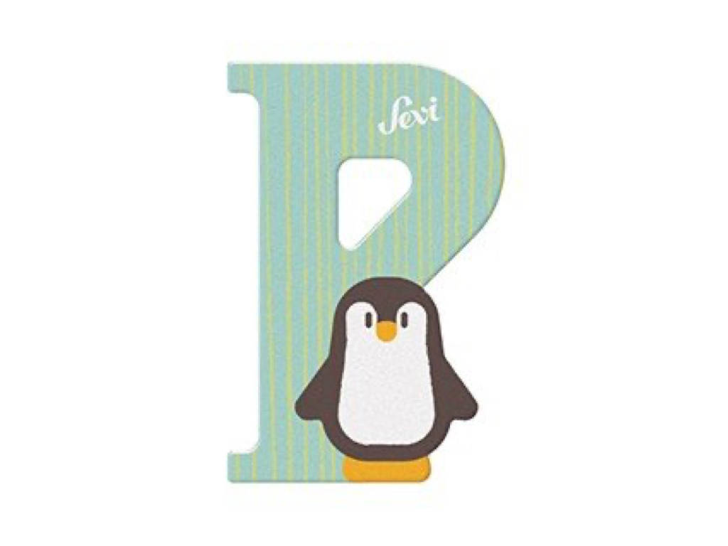 trudi-sevi-lettera-p-pinguino-letterina-in-legno image 1