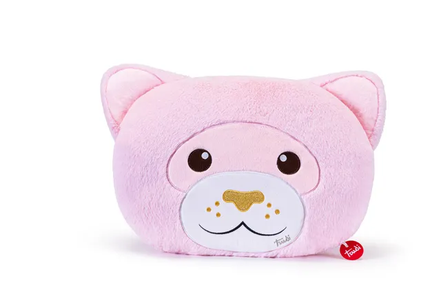 trudi-pillow-cuscino-gattino-rosa-peluche image 1