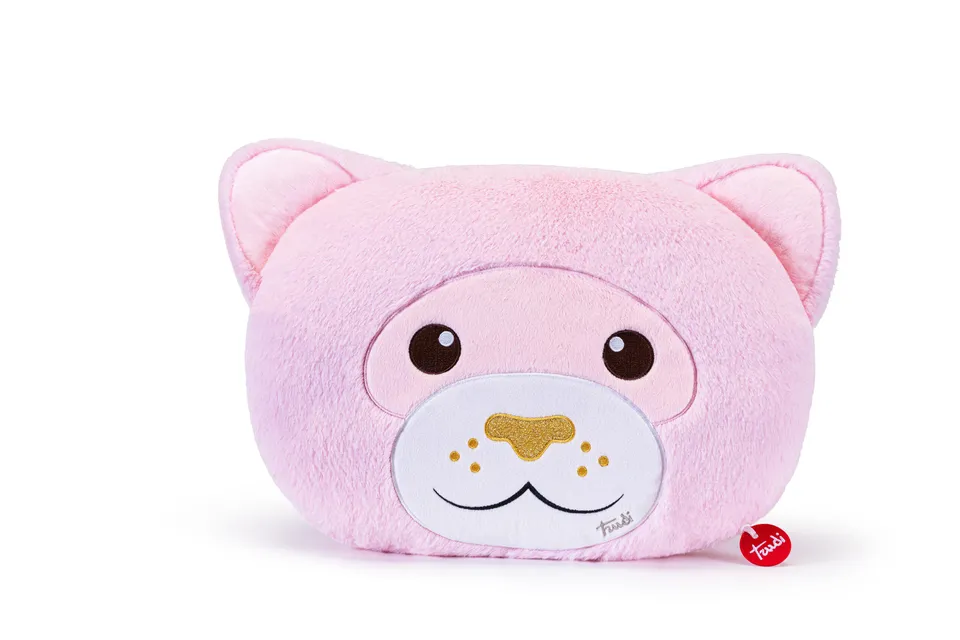 trudi-pillow-cuscino-gattino-rosa-peluche image 1