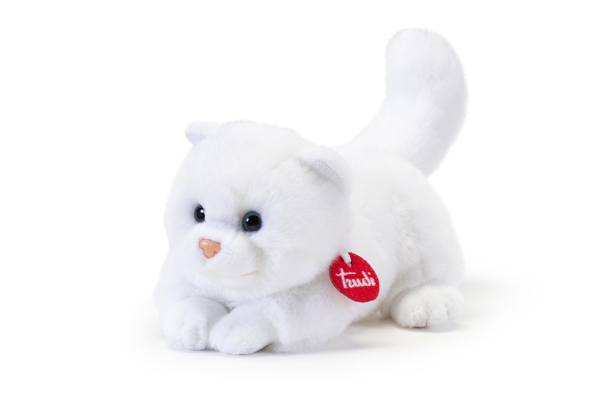 trudi-gattino-brad-bianco-peluche-gatto-morbido image 1