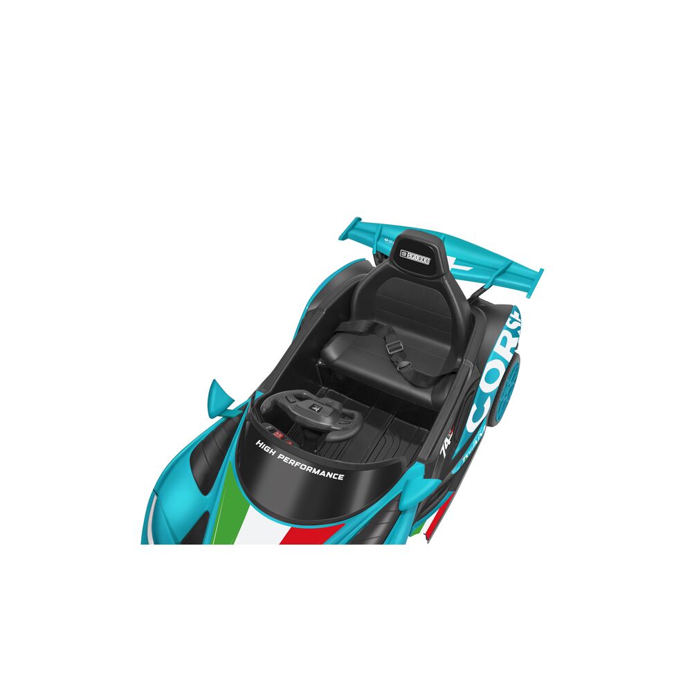 globo-giocattoli-auto-sportiva-12v-batteria-litio-radiocomandata-azzurra image 2