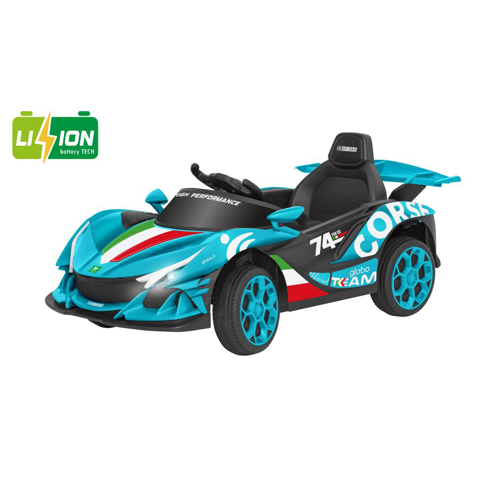 globo-giocattoli-auto-sportiva-12v-batteria-litio-radiocomandata-azzurra image 1