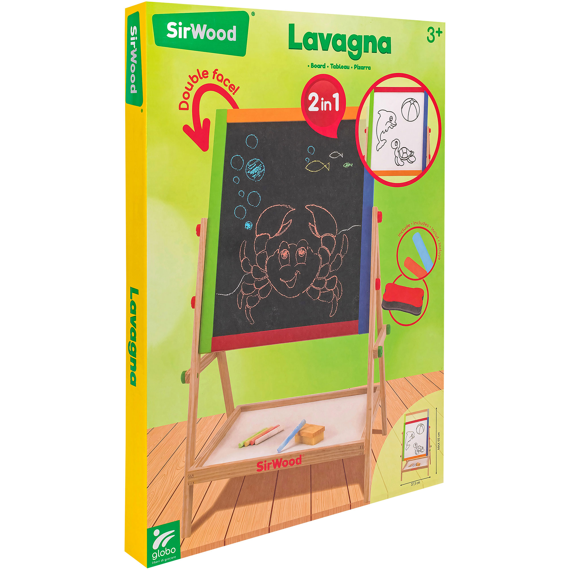 globo-giocattoli-lavagna-in-legno-multifunzione-2in1-altezza-regolabile-65-cm image 2