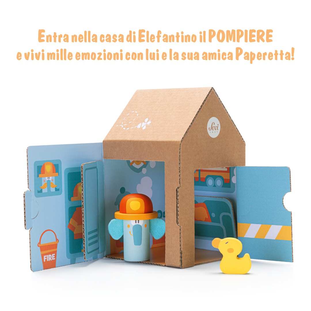 trudi-seviland-pompieri-play-set-ritaglia-e-incolla-8-pezzi-casetta image 3