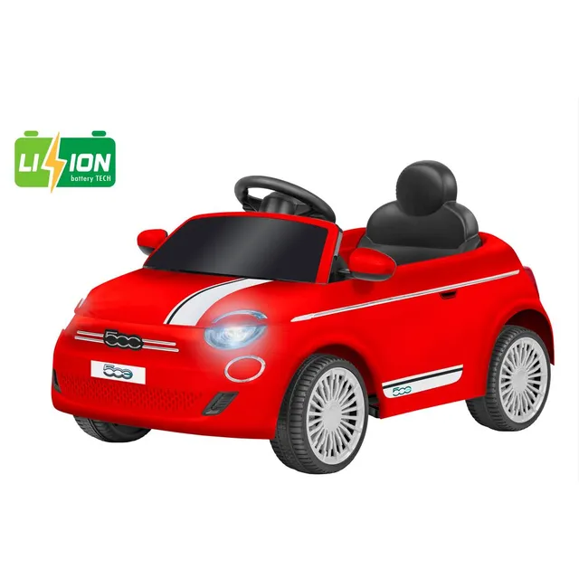 globo-giocattoli-fiat-500e-12v-batteria-litio-radiocomandata-rossa image 1